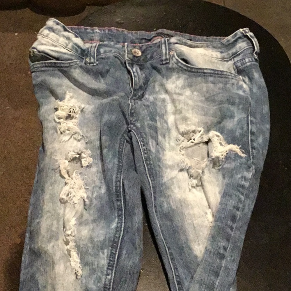 distressed jeans